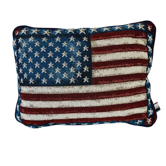 Lafrance Americana Flag Decorative Throw Pillow Old Glory Stars Stripes USA - Picture 5 of 14